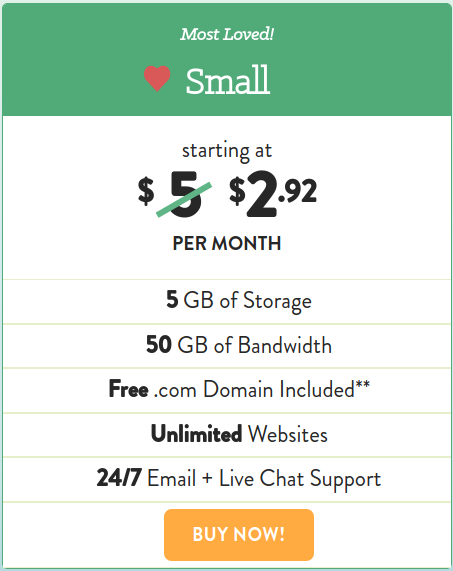 Choose your hosting plan and click the Buy Now button beneath it. This is ASO's most popular shared hosting plan.