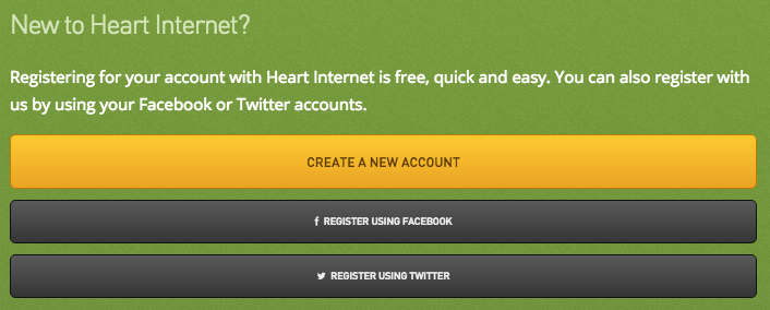 New to Heart Internet?