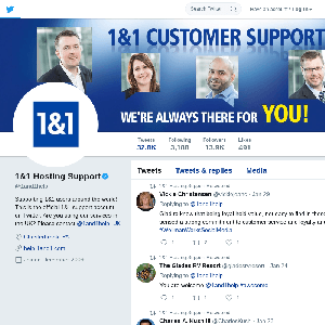 Twitter profile for 1&1