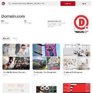 Pinterest profile for Domain.com