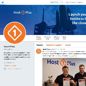 Twitter profile for Host1Plus