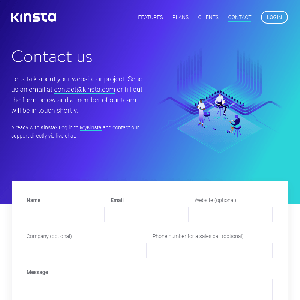 Kinsta contact page