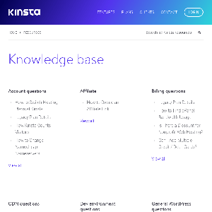 Kinsta knowledgebase