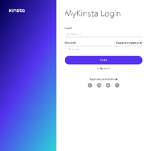 Kinsta login page