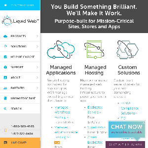 LiquidWeb homepage