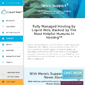 LiquidWeb support page