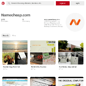 Pinterest profile for NameCheap