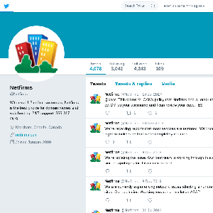 Twitter profile for NetFirms