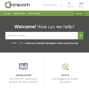 One.com support page