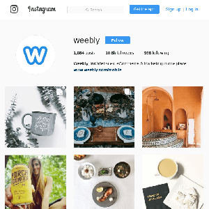 Instagram profile for Weebly