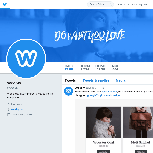 Twitter profile for Weebly