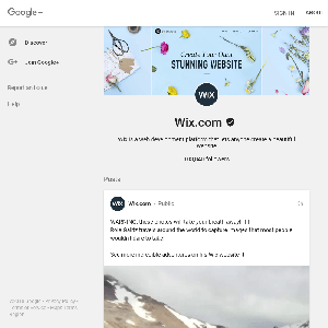 Google+ profile for Wix