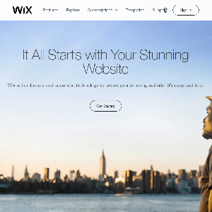 Wix homepage