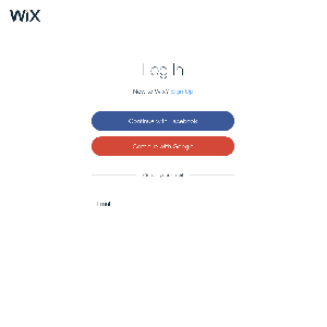 Wix login page