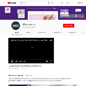 YouTube profile for Wix