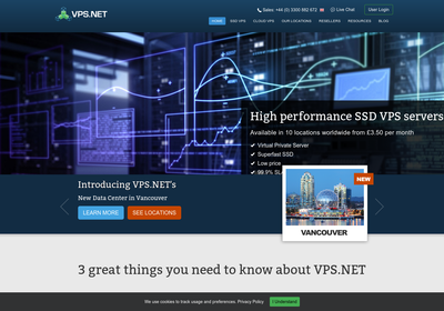 Captura de pantalla de VPS.net