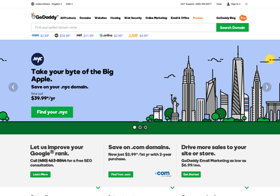 GoDaddy.com screenshot