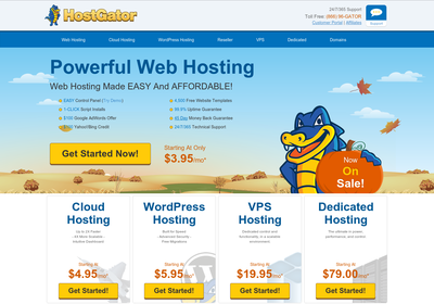 HostGator screenshot