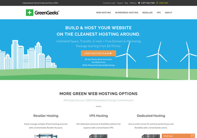 GreenGeeks screenshot