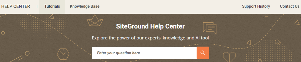 SiteGround Help Center Banner