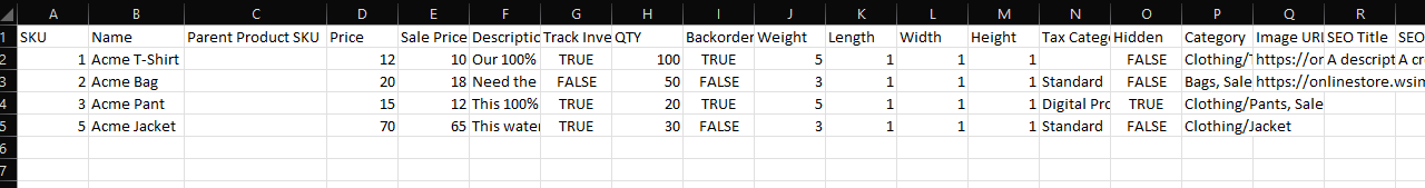 Importing Products