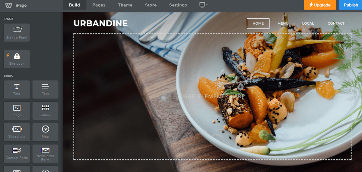 weebly interface