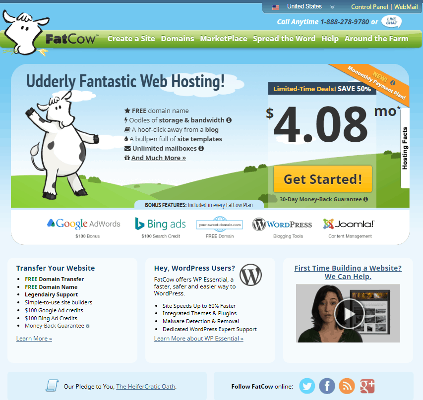 fatcow homepage