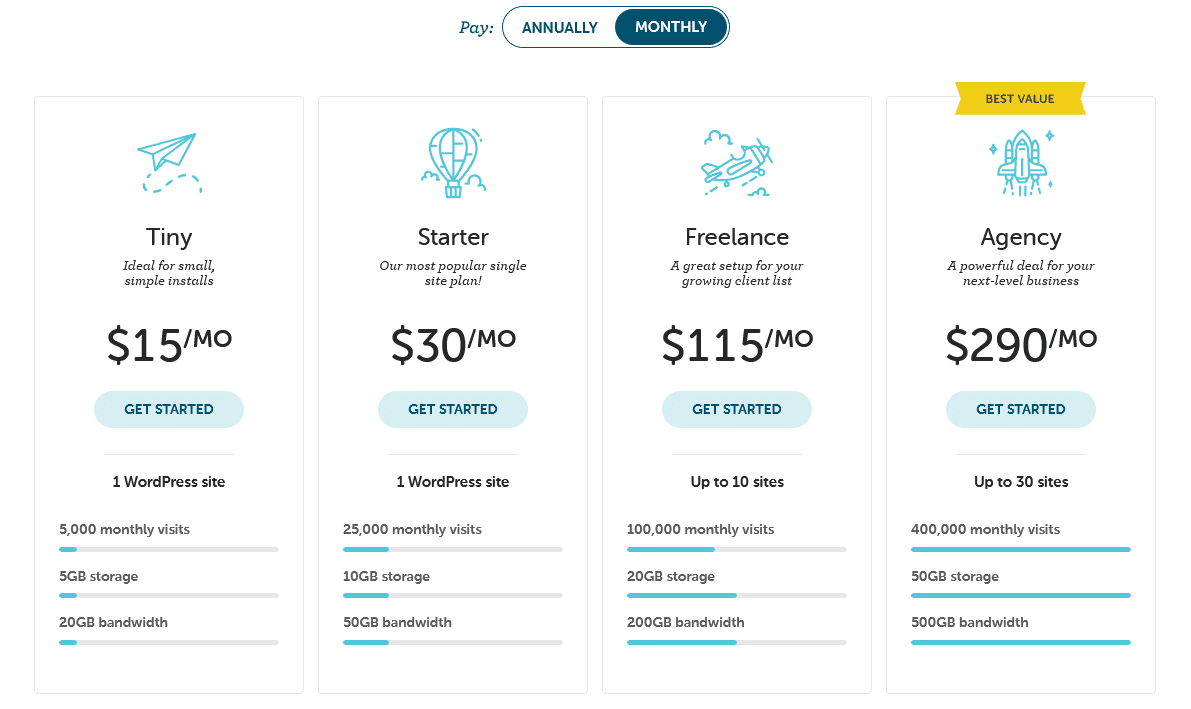 Flywheel Hosting Plans and Pricing