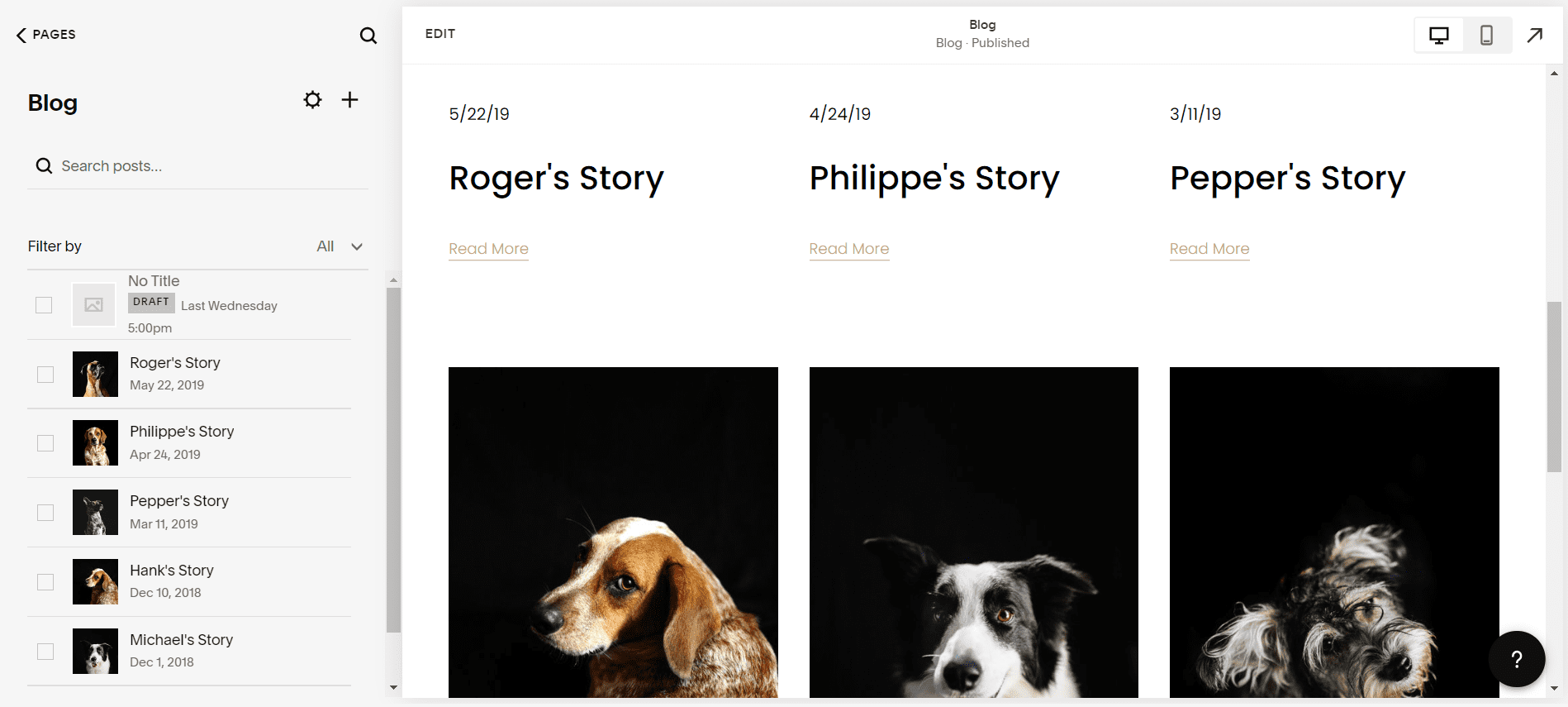 Squarespace sidebar blog posts