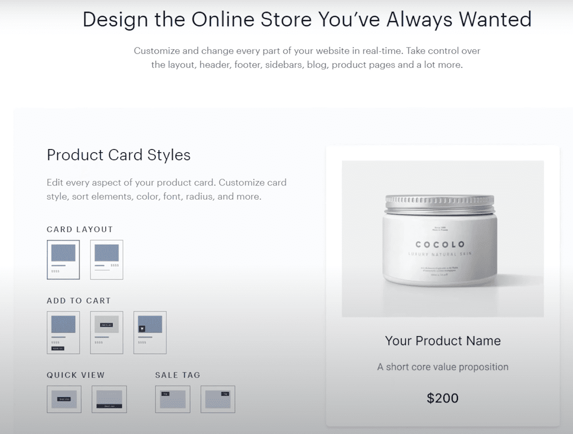 Design the online store you've always wanted