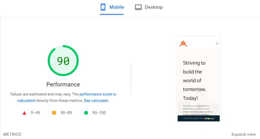 Zoho Sites Performance